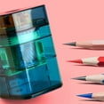 thumbnail image 2 of Manual Pencil Sharpener Automatic Pen Feeding Hand Cranking Clear Structure Plastic Metal Portable Pencil Sharpener, 2 of 5
