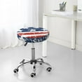thumbnail image 4 of Picia USA Colors Stripes1 pattern Round Stool Covers Comfy Seat Covers Stretch Removable WashableChair Slipcover Round Bar Chair Cushion Cover-14 inch, 4 of 7