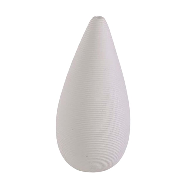 Jarrón minimalista de cerámica blanca, centro de mesa, jarrones decorativos de porcelana 7.3x3.5 pulgadas