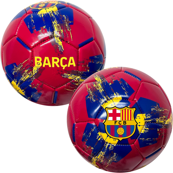 Icon Sports FC Barcelona Soccer Ball, Size 4, Red/Blue, Official Licensed