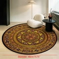 thumbnail image 4 of Clearance!Round Area Rugs for Bedroom Living Room Moroccan Style Mandala Printed Circle Mat Boho Rug Floor Carpet 40*40cm/15.75"*15.75", 4 of 7