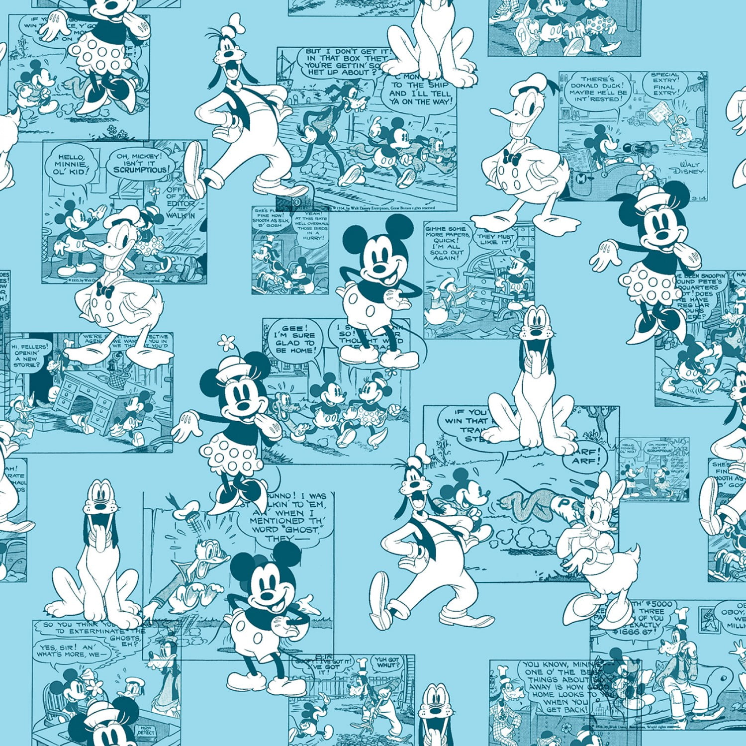 Cotton Mickey Mouse Mickey Tile Disney Cartoon Characters Kids
