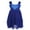Blue, variant on TiaoBug Kids Girls' Sequined Ballet Dance Gymnstics Leotard Irregular Chiffon Dress Lyrical Modern Performance Dancewear