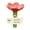 Red, variant on Flower Shaped Ceramic Bee Drinking Station Outdoor Pollinator Feeder Water Bowl for Garden