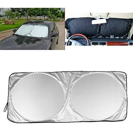 iClover Car Windshield Sunshade Jumbo Shields Vehicle From High Quality UV Protector Retractable & Folding Outdoor Car Windshield
