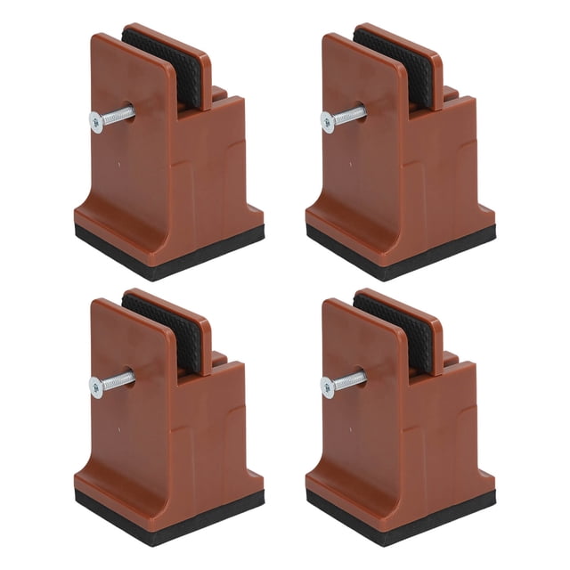 4 Piezas De Muebles Ajustables Elevadores De Sofá De Servicio Pesado Con Abrazadera De Tornillo No Liso De Cama De Goma De Goma Soportes Para Protección De Piso Y Estabilidad