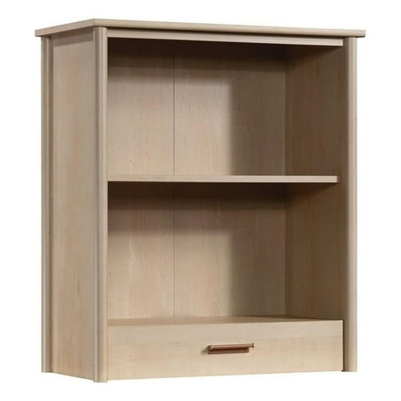 Pemberly Row Transitional Engineered Wood Library Hutch in Maple
