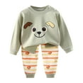 thumbnail image 4 of Toddler Boy Girls Clothes Kids Long SleeveT-Shirt and Elastic Prints Outfit 2 Piece Sweatsuit Set Cartoon Print 2PCS Set kids Winter Outfit 2PC Long Sleeve Pajamas Set 3 6 9 12 18 24 Months 2T 3T, 4 of 5