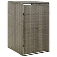 thumbnail image 1 of vidaXL Single Wheelie Bin Shed Grey 70x80x117 cm Poly Rattan, 1 of 1