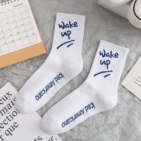 Breathable Streetwear For Men Star Letter White Sports Korean Ankle Socks Women Cotton Socks Hosiery Birds 3