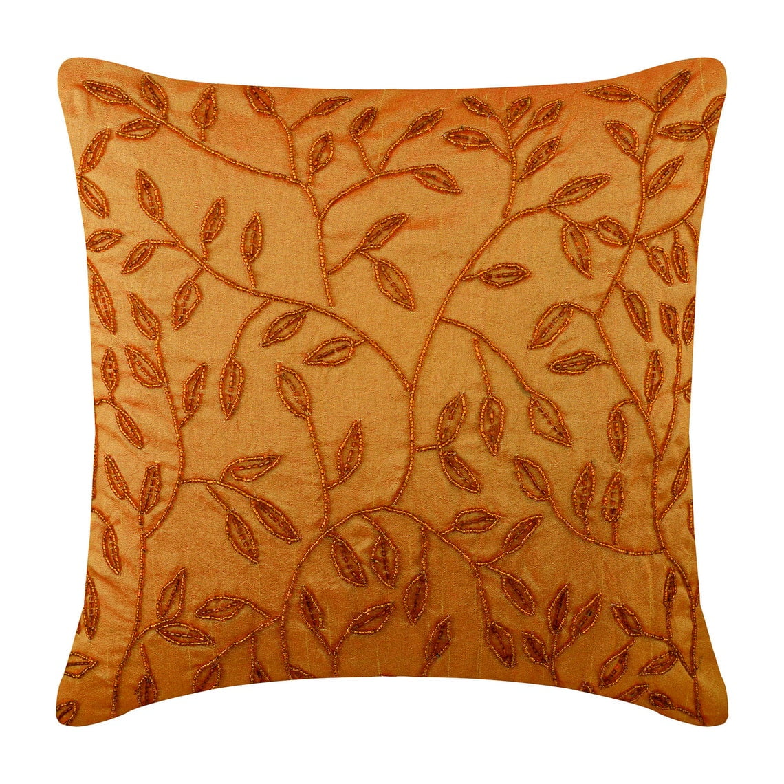 Pillow Case Zip, Orange Throw Pillows Cover, Tropical Floral Cushion