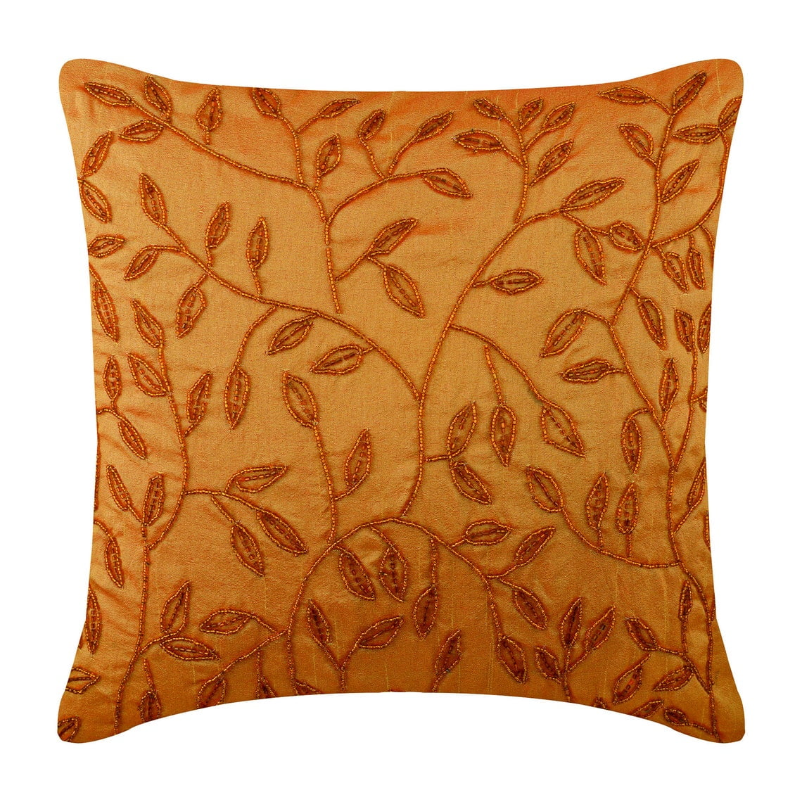 Personalized Accent Pillow Cover with a Tropical Leaf Design