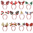 thumbnail image 3 of Decoración para fiesta de Navidad, diadema de muñeco de nieve de Papá Noel con dibujos animados, gorros elásticos, regalo de promoción para suministros de fiesta para niños, 3 of 4