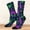 A-Green, variant on Socks AURORADY Winter New Christmas Pattern Thickened Warm Middle Socks Personalized Fashion Socks Thick Thread Women's Socks, Socks for Women Black