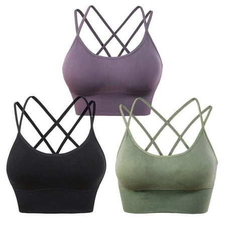 

MPWEGNP 3PC Woman Bras With String Quick Dry Shockproof Fitness Large Size Underwear