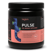 Legion Athletics Pulse Pre-Workout Supplement, Tropical Punch, Naturally Sweetened With No Added Sugar, 350mg Caffeine, 20 Servings, High Performance Energy & Focus Powder