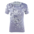 thumbnail image 4 of Summer Tops for Women Dark Shirt Top Women Loose Long Sleeve Polyester T Shirt Loose Fit Tee Shirts Womens Compression Woman Womens Active Tops Exercise Long Sleeve The Casual Short Wom Blue L, 4 of 4
