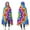 Colorful Rainbow Tie, variant on Wearable Blanket,Black White Tie Dye Mandala Pattern Hooded Wearable Flannel Blanket for Adults & Teens,Winter Poncho Shawl Wrap Cape Cozy Anti-Pill,60"x80"