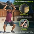 thumbnail image 2 of ProsourceFit Classic Slam Medicine Balls w/ Smooth Grip for Weighted Workouts,50 lb, 2 of 6