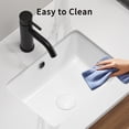 thumbnail image 5 of 16 Inch Rectangle Undermount Bathroom Sink Under Counter Vanity Sink Opening Size White Porcelain Basin Sink Para Baños, 5 of 8