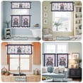 thumbnail image 3 of Kitchen Window Curtains Valance and Tier Set, Independence Day Blue Truck Rod Pocket Tier Curtains and Valance 3 Piece Set, USA Flag Love Stars Window Treatment for Bedroom Living Room, 3 of 9