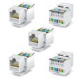thumbnail image 1 of 5 Pcs Module Réseau CAT6 UTP Connecteur RJ45 Sans Outil Prise d'Information Adaptateur de Câble de Prise d'Ordinateur Prise Keystone 5 Pcs, 1 of 5