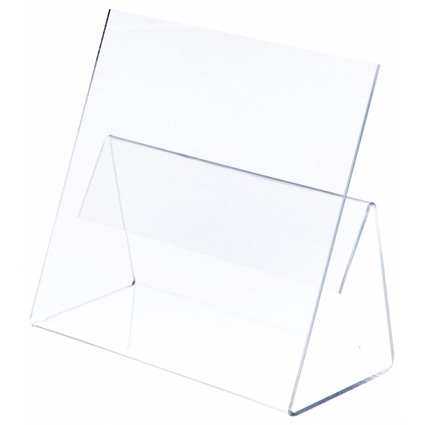 Plymor Clear Acrylic Cookbook Easel with Splatter Shield, 12" W x 5.375