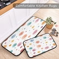 thumbnail image 5 of 2-Piece Kitchen Rugs Set Non-Slip Mats Carpet Floor for Kitchen, Bathroom (19.7"x27.6" & 19.7"x47.2") Small Watercolor Splashes and Dots, 5 of 7