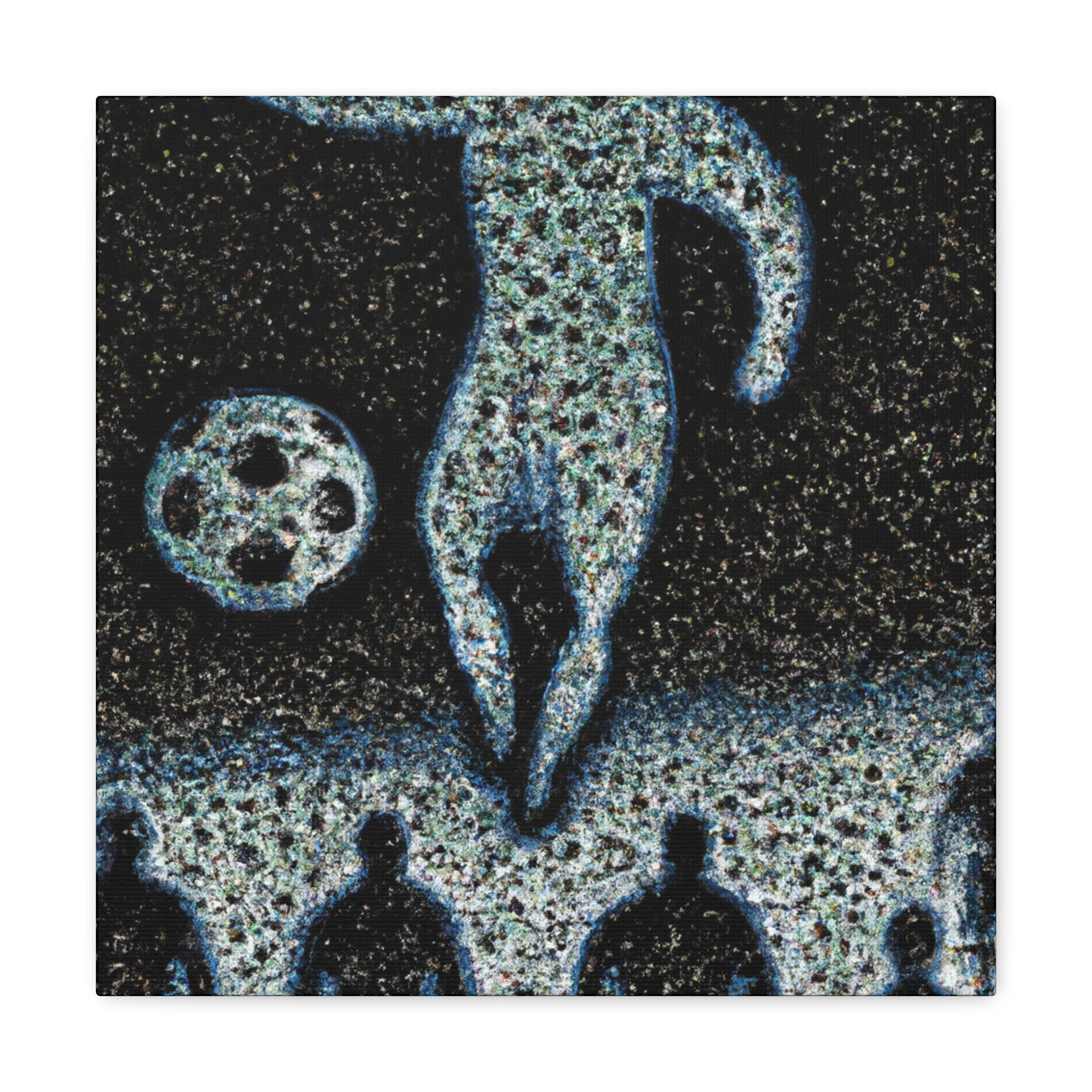 "Football Pointillism Triumph" - Canvas