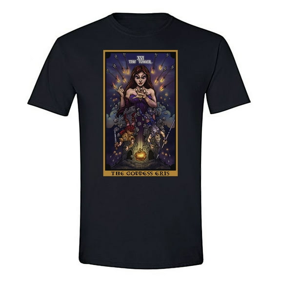 The Ghoulish Garb The Goddess Eris In The Tower Tarot Card Shirt Small