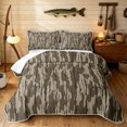 thumbnail image 2 of Manfei Abstract Camouflage Quilt Full, Mid Century Camo Full Bedspread Sets, Coyote Brown, 3 Pieces, 1 Coverlet and 2 Pillowcases, 2 of 7