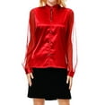 thumbnail image 2 of WEAIXIMIUNG T-Shirts Amusants pour Femmes, Mode Décontractée, Manches Longues, Imitation Soie, 2 of 9