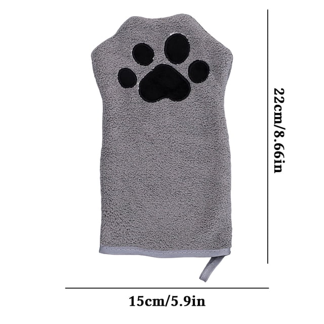 Microfiber Pet Grooming Gloves Absorbent Soft Bath Mitt for Dogs and Cats