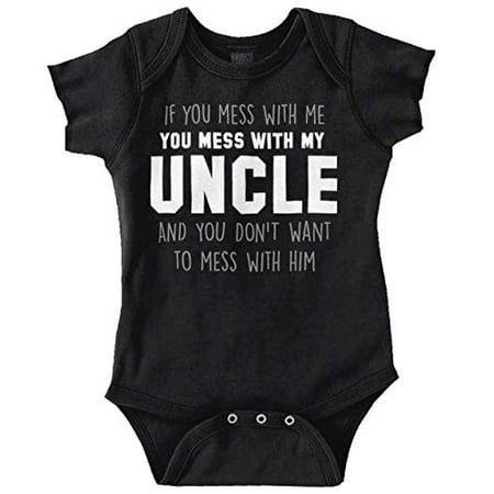 

Brisco Brands You Mess With My Uncle Baby Romper Boys or Girls