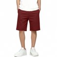 thumbnail image 5 of HAOTAGS Boys Shorts with Pockets,Elastic Waistband Stretch Slim Summer School Uniforms Shorts Wine Size 13, 5 of 7