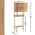 thumbnail image 5 of Over The Toilet Storage Cabinet with Double Vented Doors and Open Shelf, Natural - Trinidad Collection, 5 of 10