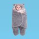 thumbnail image 1 of Manta con capucha para recién nacido, saco de dormir de forro polar cálido con patas tejidas para cochecito de 3 a 6 meses, color gris ER, 1 of 5