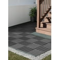 thumbnail image 6 of FloorPops Straight Groove Dark Grey Interlocking Deck Tiles, 6 of 12