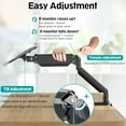 thumbnail image 3 of UTAH-Laptop Stand Desk Mount, 2 in 1 Function Monitor Laptop Mount, Aluminum Laptop Arm Fits Max 17" Notebook and 32" Computer Screen, Single Monitor Mount with Laptop Tray, Holds up to 17.6lbs, 3 of 4