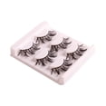 thumbnail image 4 of 3x pestañas postizas pestañas esponjosas, 3 pares de pestañas superiores, paquete múltiple, resistente al agua, pestañas artificiales 3D suaves Estilo E, 4 of 8