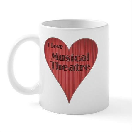 

CafePress - I Love Musical Theatre Mug - 11 oz Ceramic Mug - Novelty Coffee Tea Cup