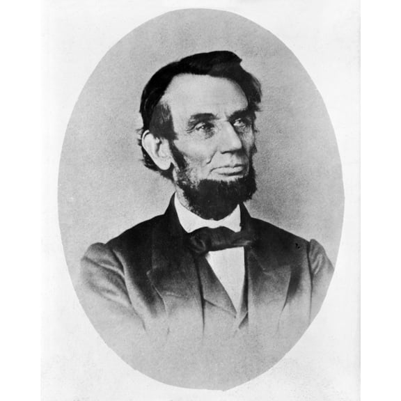 Print: President Abraham Lincoln, Oval Bust Portrait, Facing Right, 1900