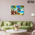 thumbnail image 2 of 500 pieces puzzle - Pirate Island Treasure Parrot Coconut Tree, 2 of 9