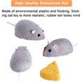 thumbnail image 3 of Dosaele Mini Remote Control Rat Fake Mouse Prank Toy with Cheese Controller, Realistic Stuffed Animal Plush Mouse Interactive Cat Toys, 3 of 5