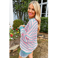 thumbnail image 3 of Ushdele Flirty Pink Stripes - Easy Fit Sweater, Your Style Staple!, 3 of 8