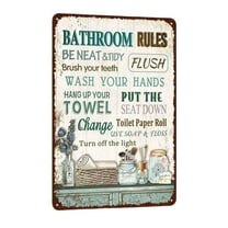 CCOCC Bathroom Art Vintage Style Canvas Prints Tin Art Vintage Decor Farmhouse Decor Style1