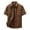 Coffee, variant on Zylarhe Mens Summer Shirts, Men Short Sleeve Button Down Casual Work Shirt Nylon Woven Multiple Pockets Loose Fit Spring Summer Fall Daily Wear Coffee M