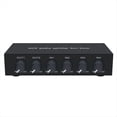 thumbnail image 1 of 4 en 2 Sortie 3.5mm aux Audio Switch Mixeur Répartiteur Stéréo Haute Fidélité avec Réglage de Volume Op Ampli, Pas de Commutation Prise US, 1 * Audio Switcher 1 * Adaptateur Secteur, Noir, 1 of 7