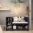 thumbnail image 3 of Ameriwood Home Tyler Storage Bench and Coat Rack in Navy, 3 of 7