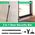 thumbnail image 3 of czcpp-Door Security Bar, Sliding Glass Door Lock, Window Security Bars, Heavy-Duty Door Jammer, Keep Your Home Safe from Intruders,Black(2Pack), 3 of 4